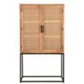 SIT Möbel CANE Highboard Mango lackiert mit Rattan-Front, Gestell Metall