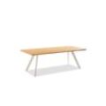 Niehoff Solid Tisch Aluminium/Teak Massivholz gebürstet Ivory/Holzfarben