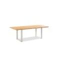 Niehoff Solid Tisch Aluminium/Teak Massivholz gebürstet Ivory/Holzfarben