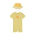 Nike Sportswear PE Set aus Strampler und Bucket Hat für Babys (12–24 Monate) - Gelb