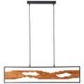 BRILLIANT LED Pendelleuchte "Chaumont", schwarz (schwarz, holz), B:8,5cm T:100cm, Lampen, Breite 100 cm, 2300 lm, kürzbar, Aluminium/Metall/Holz, schwarz/holz, Designerlampe