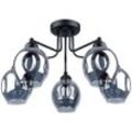 Kronleuchter SOLLUX LIGHTING "FILLAN", schwarz, Lampen, H: 36cm Designlampe Deckenlampe leuchtet nieder