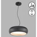 Deckenleuchte SCHÖNER WOHNEN-KOLLEKTION "Wood" Lampen Gr. Ø 40,00cm, beige (sandschwarz) LED Pendelleuchte Esszimmerlampe 1x 22 Watt, 3000 Kelvin, 2900 Lumen,höhenverstellbar,dimmbar