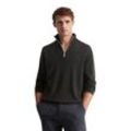 Troyer MARC O'POLO "aus Bio-Baumwolle-Schurwolle-Mix" Gr. L, schwarz Herren Pullover