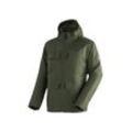 Funktionsjacke MAIER SPORTS "WOUT", Herren, Gr. 48, grün (moosgrün), 100% Polyester, Langarm, Jacken, Herren Outdoor-Jacke, wind/wasserdicht, 2 RV-Taschen und Kapuze