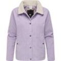 Cordjacke RAGWEAR "Walinea Corduroy" Gr. L (40), lila (lavender) Damen Jacken Stylische Jacke aus Cord mit Teddyfell-Kragen