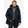 Steppjacke SUPERDRY "City Padded Parka Jacket" Gr. M, blau (eclipse navy), Herren, Web, Obermaterial: 51% Elastomultiester, 49% Polyester, unifarben, Jacken