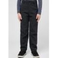 Softshellhose JACK WOLFSKIN "FOURWINDS PANTS K" Gr. 104, Normalgrößen, schwarz (granite, schwarz), Kinder, Hauptmaterial: 100% Polyester (recycled); Futter: 100% Polyester (recycled), Hosen