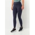 Sporthose JACK WOLFSKIN "KLINTAL TIGHTS W", Damen, Gr. L (42/44), Normalgrößen, grau (graphite), Obermaterial: 62% Polyamid, 38% Elastan; Kontrast: 73% Polyamid, 27% Elastan, Hosen