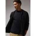 Blouson STREET ONE MEN Gr. L (42), schwarz, Herren, Web, 100% Baumwolle, unifarben, Jacken, mit Brusttasche