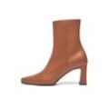 Schlupfboots HENRY STEVENS "Madison ZB70 Businessschuh", Damen, Gr. 39, braun, Leder, klassisch, Schuhe, Damen Stiefelette mit Absatz handgefertigt, Lederschuhe