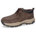 Schnürschuh DOCKERS BY GERLI, Herren, Gr. 41, braun (dunkelbraun), Nubuklederimitat, casual, Schuhe, Trekking Boots, Schnürschuh mit modischer Mokassin-Ziernaht