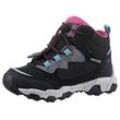 Sneaker GEOX "J MAGNETAR G. B ABX", Kinder, Gr. 36, schwarz (schwarz, pink), Lederimitat, Textil, sportlich, Schuhe, Trekkingboots, Schnürboots, Kindergartenschuh mit TEX-Ausstattung