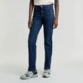 Straight-Jeans G-STAR "Strace Straight Wmn", Damen, Gr. 30, Länge 30, blau (worn in aster blau), Denim/Jeans, Obermaterial: 99% Baumwolle, 1% Elasthan, casual, straight fit, Jeans