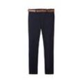 TOM TAILOR DENIM Herren Chino Hose mit Gürtel, blau, Gr. 30/36