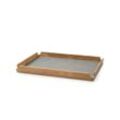 LindDNA - Airy Teak Tablett Square M, Teak / Nupo light grey