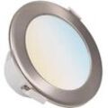 CCT LED Einbaustrahler rund silber 14W Ø145mm 90° dimmbar Eisen-gebürsteter Aufs...