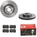 BREMBO Bremsensatz-Vorderachse COATED DISC LINE / STANDARD Bremsensatz, Scheibenbremse vorne rechts links Gelocht/innenbel. 330mm für MERCEDES-BENZ 44