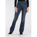 Bootcut-Jeans LEVI'S "725 High-Rise Bootcut" Gr. 27, Länge 32, blau (dunkelblau denim) Damen Jeans