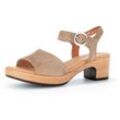 Sandalette GABOR "KRETA" Gr. 39, beige Damen Schuhe Sommerschuh, Sandale, Blockabsatz,in Weite G (=weit)