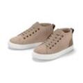 Gefütterter Veloursleder-Sneaker - Beige - Gr.: 37