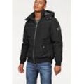 Blouson BRUNO BANANI, Herren, Gr. M (50), schwarz, Obermaterial: 100% Polyester. Futter: 100% Polyester. Besatz: 100% Polyurethan. Wattierung: 80% Polyester, 12% Daunen, 8% Federn, unifarben, casual, normal, Langarm Bündchen, Jacken, aus schnelltrocknendem Material, trendiger Stil