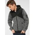 Softshelljacke CHIEMSEE Gr. 128/134, grau (anthrazit) Jungen Jacken für kältere Tage, aus Polyester, modischer Look, mit Kapuze Bestseller