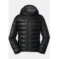 Funktionsjacke SCHÖFFEL "Down Jacket Lodner M", Herren, Gr. 48, schwarz (9990, schwarz), Oberstoff : 100% Nylon Futter : 100% Nylon Füllung : 90% Daune 10% Federn ENTHÄLT NICHTTEXTILE TEILE TIERISCHEN URSPRUNGS, sportlich, regular fit, hoch geschlossener Ausschnitt, Langarm, Jacken