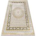 Bliss Z205AZ127 Teppich creme / gold – Rahmen, griechisch, modern, strukturell beige 140x190 cm