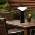 Led Tischleuchte Garten Outdoor Leuchte Batterie Akku Außentischleuchte, dimmbar cct schwenkbar IP44, 2W 200lm 3000K 4750K 6500K , DxH 14x21 cm