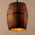 Gojoy - Retro Holz Weinfass Hängeleuchte Lampe Bar Cafe Decken Lampe Pendelleuchte Beleuchtung E27