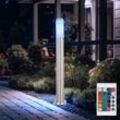 Globo - Wegeleuchte Außenstehlampe dimmbar mit Fernbedienung led Gartenlampe Stehlampe Außenlampe Edelstahl, rgb Farbwechsel, 8,5W 806lm warmweiß,