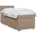 Torana - Boxspringbett Matratze Cappuccino-Braun 100x200cm Kunstleder