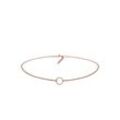 Collier ELLI "Choker Anhänger Kreis Rund 925 Silber", rosa (rosegold), Halsketten, Damen, 38, Silber 925 (Sterlingsilber), L: 38cm