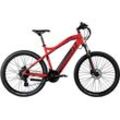 E-Bike ZÜNDAPP "Z898" E-Bikes Gr. 48 cm, 27,5 Zoll (69,85 cm), rot E-Bike E Mountainbike 27,5 Zoll Pedelec 170 - 190 cm Hardtail MTB