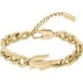 Armkette LACOSTE "CROCODILE, 2040373, 2040374", gold (gelbgoldfarben), Armbänder, Damen, Edelstahl