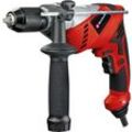 Schlagbohrmaschine EINHELL "TE-ID 650 E", rot (rot, schwarz), B:120mm H:348mm L:340mm, Bohrmaschinen, mit praktischem Tiefenanschlag, Zusatzhandgriff und Arbeitslicht