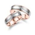 Verlobungsring MARRYA "Edelstahl Ringe Trauringe Eheringe Partnerringe" Fingerringe Gr. 48, Edelstahl, rosegold (herren ring, silber, rosé) Damen