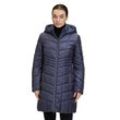 Outdoorjacke BETTY BARCLAY "Betty Barclay Outdoorjacke mit abnehmbarer Kapuze", Damen, Gr. 36, blau (blaugrau), Obermaterial: 88% Polyester, 12% Polyamid. Futter: 100% Polyester. Füllung: 100% Polyester., casual, tailliert, Langarm, Jacken