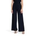 Stoffhose VERA MONT "Vera Mont Modern fit Hose mit weitem Bein" Gr. 36, Normalgrößen, blau (night sky) Damen Hosen Glitzernd