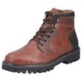 Winterstiefelette RIEKER Gr. 40, braun (cognac), Herren, Lederimitat, Textil, Schuhe, Schnürboots, Outdoorboots, Winterboots mit riekerTEX-Membran