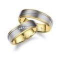 Verlobungsring MARRYA "Titan Ringe Trauringe Eheringe Partnerringe" Fingerringe Gr. 48, Titan, goldfarben (herren ring, silber, gold) Damen