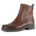 Stiefelette GABOR, Damen, Gr. 38,5, braun (braun used), Kalbsleder, unifarben, klassisch, Schuhe, Blockabsatz, Komfortschuh, Boots mit glänzenden Nieten