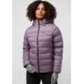 Daunenjacke JACK WOLFSKIN "NEBELHORN DOWN HOODY W" Gr. L (42/44), lila (wild-blossom) Damen Jacken