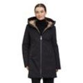 Wendejacke BETTY BARCLAY "Betty Barclay Wendejacke mit Kapuze", Damen, Gr. 38, schwarz, Obermaterial: 100% Polyester. Füllung: 100% Polyester., feminin, lässig geschnitten, Langarm, Jacken