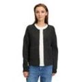 Strickjacke CARTOON "Cartoon Strick-Cardigan mit Taschen", Damen, Gr. 34, schwarz (anthrazit melange), Obermaterial: 68% Polyacryl, 12% Polyester, 11% Polyamid, 6% Wolle, 3% Elasthan., casual, oversize normal, Rundhals, Langarm, Strickjacken, Struktur