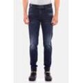 Slim-fit-Jeans CIPO & BAXX "Jeans", Herren, Gr. 34, Länge 32, blau, 90% Baumwolle;10% Elasthan, unifarben, Basic, slim fit lang, Jeans, im Slim-Fit Schnitt, CD540