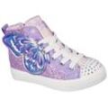 Sneaker SKECHERS "TWI-LITES 2.0", Kinder, Gr. 27, lila (lavendel), Textil, Synthetik, sportlich, Schuhe Sneakerboots Schnürboots, im funkelnden Look, Freizeitschuh, Halbschuh, Schnürschuh