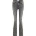 Bootcut-Jeans MUSTANG "Style Shelby Slim Boot" Gr. 27, Länge 30, grau (682 dunkelgrau) Damen Jeans