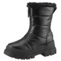 Winterboots BUFFALO "ASPHA QUILT ZIP VEGAN", Damen, Gr. 37, schwarz, Nylon, klassisch, Schuhe, Schlupfboots, Winterstiefelette, Snowboot mit Warmfutter